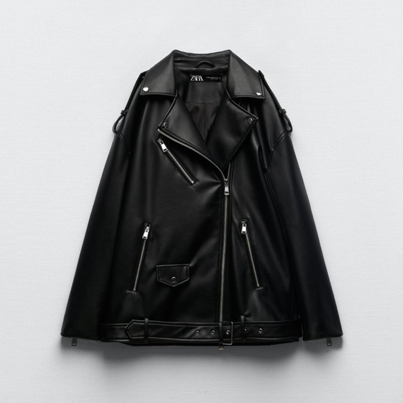 Brand New Zara Oversize Faux Leather Jacket, size M - Picture 3 of 8